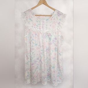 Vintage Floral Nightgown | Sears “Just For Women” | Plus Size 2X | Cotton Blend